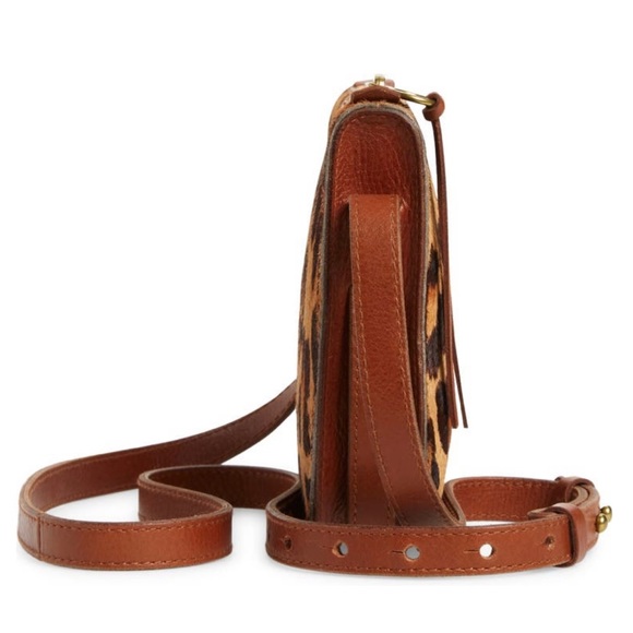 NWT Madewell Simple Leopard Print Genuine Calf Hair Crossbody Bag - Picture 5 of 17